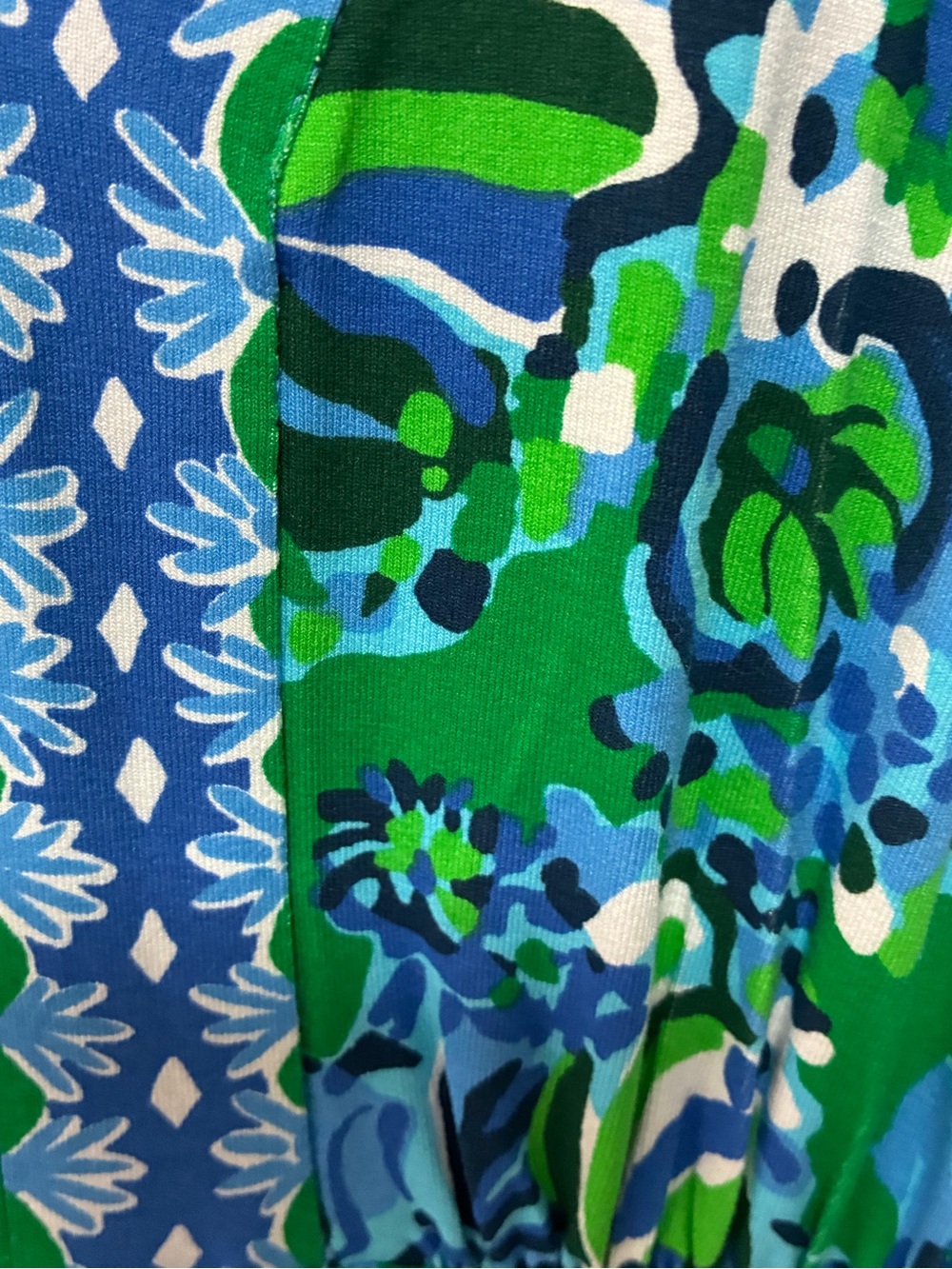 Lilly Pulitzer NWT Blue & Green Floral Maxi Dress - Picture 3 of 5